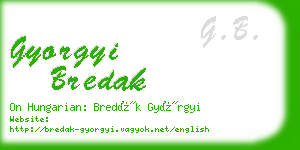 gyorgyi bredak business card